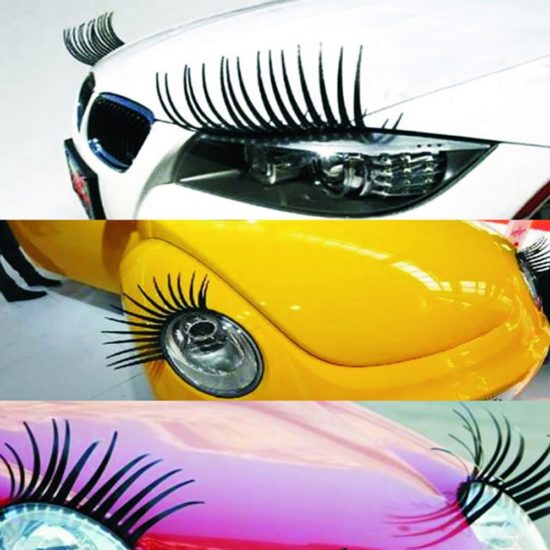 False Eyelashes For Headlight Car Decoration Accessories 2pcs 3d Funny Decal - Image 3