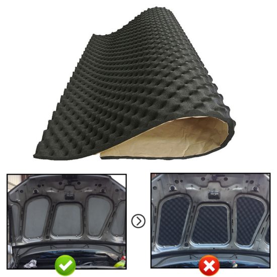 Mat Cotton Insulation Soundproof For Hood Doors Heatproof Wave