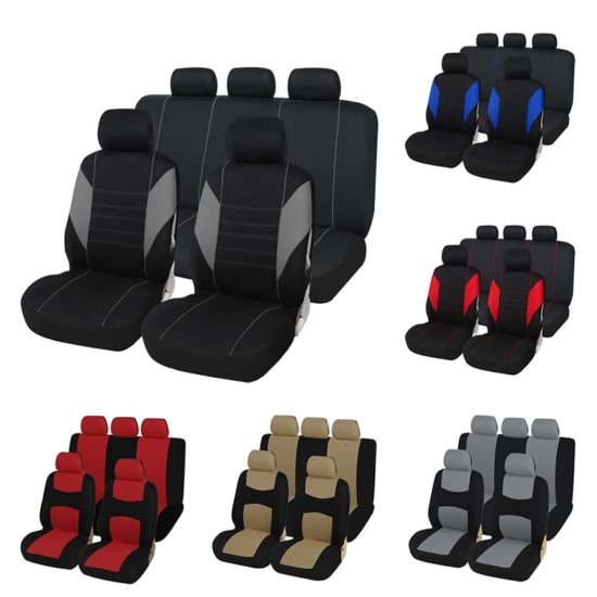 Car Seat Covers Airbag compatible Fit Most Cars 100% Breathable with 2mm Composite Sponge Polyester Cloth