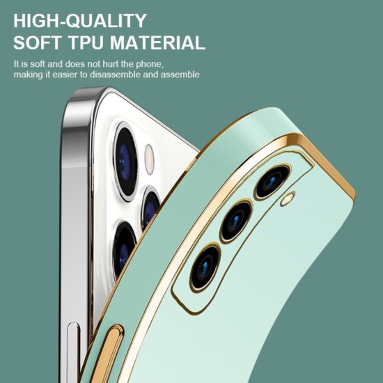 Soft Silicone Case Luxury Square Plating For Samsung Galaxy S21-S22 Ultra Plus A52-A72 Soft Tpu Shockproof - Image 2