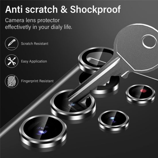 Camera Lens Protector Aluminum Alloy Metal For Samsung S22 Ultra Tempered Glass Camera Film - Image 3