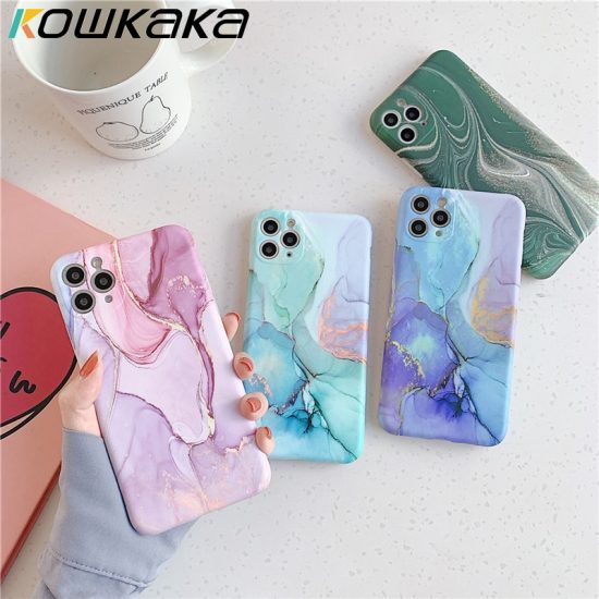Phone Case Vintage Marble  For iPhone Luxury Fundas Camera Protection Back Cover