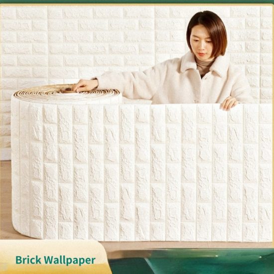 3D Wallpaper Self-adhesive Foam Brick Thicken Wallpaper 1/3/5/10 m Waterproof and Oilproof DIY Living Room Home Decoration - Image 3