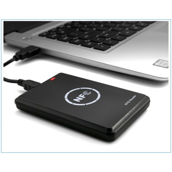 ⁦NFC Smart Card Reader/Writer 13.56MHz Encrypted Programmer RFID 125KHz Key fob USB UID T5577 EM4305 Cards Tags⁩ - الصورة ⁦2⁩