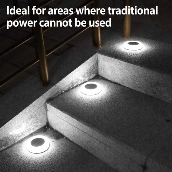 Led Solar Lights Outdoor Waterproof 4PCS Step Light for Pathway Driveway Garden Spot Lighting Decoration - Image 3