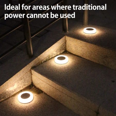Led Solar Lights Outdoor Waterproof 4PCS Step Light for Pathway Driveway Garden Spot Lighting Decoration