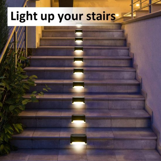 Solar Lights 16 Pack Outdoor Step Lights Waterproof for Railing Stairs Step Fence Yard Patio and Pathway - Image 3