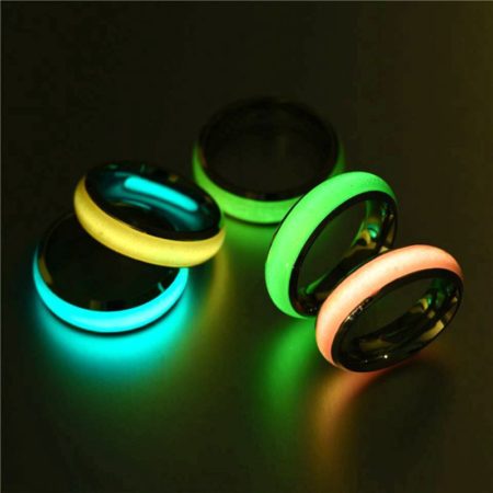 Ring For Women And Men Creativity Fashion Personality Stainless Steel Luminous Simple Couple Wedding Ring Jewelry Gift
