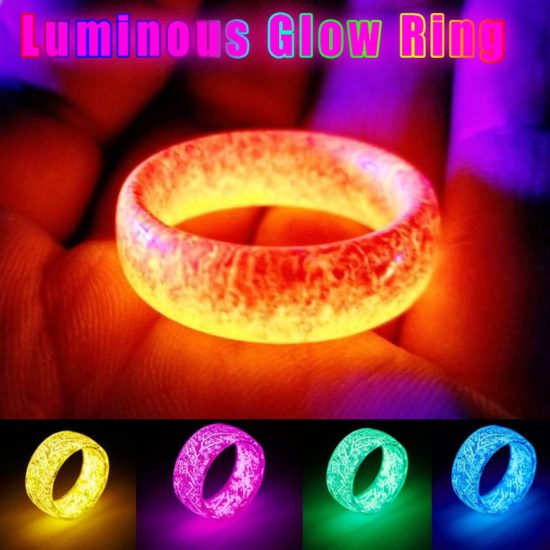 Rings Glowing Cracks In The Dark Jewelry Unisex Decoration For Women Men - Image 2
