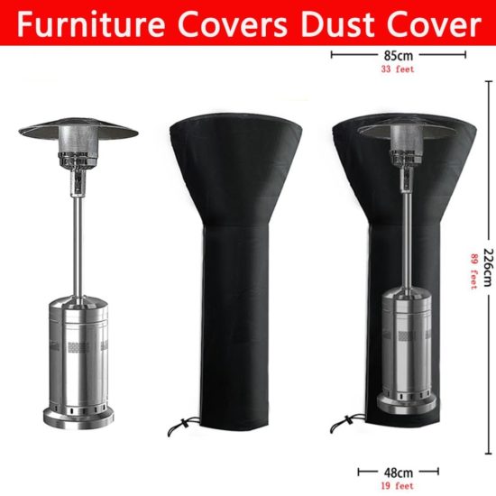 Patio Radiator Heater Protection Cover Waterproof Windproof Dustproof Vertical Universal Multi-Purpose Cover