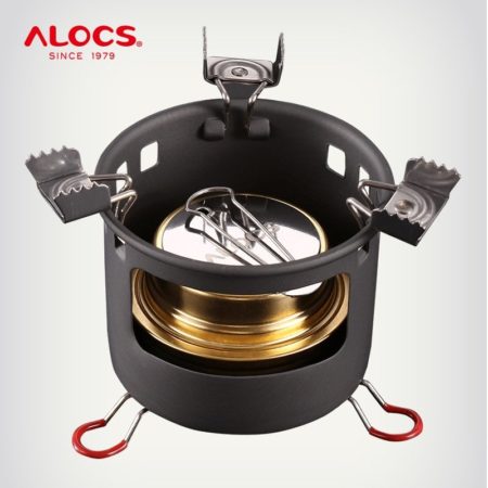 Compact Mini Spirit Burner Alcohol Stove with Stand for Backpacking Hiking Camping Furnace ALOCS CS-B02 CS-B13