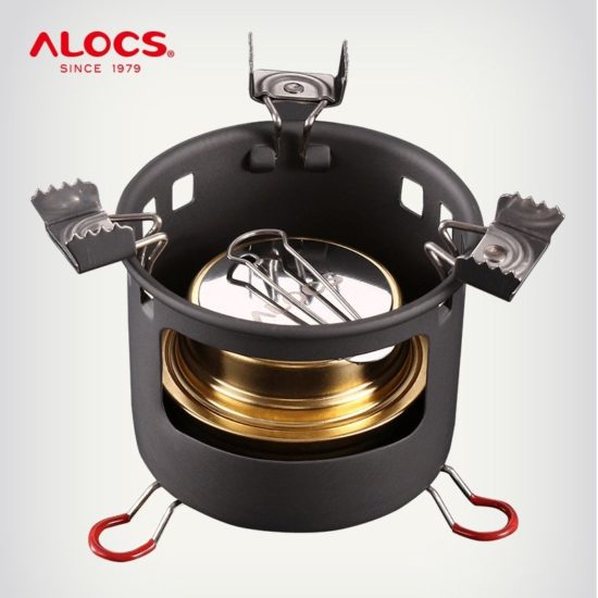 Compact Mini Spirit Burner Alcohol Stove with Stand for Backpacking Hiking Camping Furnace ALOCS CS-B02 CS-B13