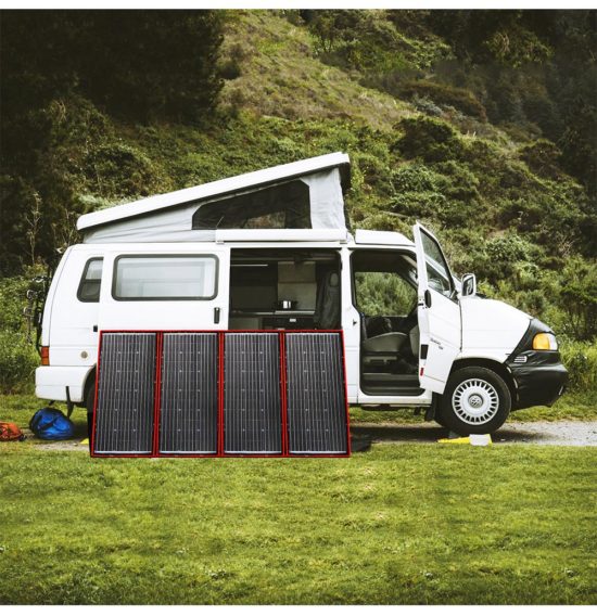 ⁦Flexible Foldable Solar Panel High Efficiency Portable For Travel Phone Boat 12V Solar Panel Kit⁩ - الصورة ⁦2⁩
