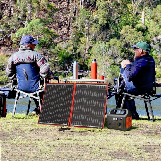 ⁦Flexible Foldable Solar Panel High Efficiency Portable For Travel Phone Boat 12V Solar Panel Kit⁩ - الصورة ⁦3⁩