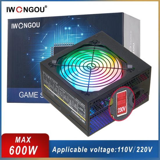 Power Supply 600W Max 24pin 12v Atx Fonte Active PFC Computer Font For Gaming Desktop GAMESD600 PSU