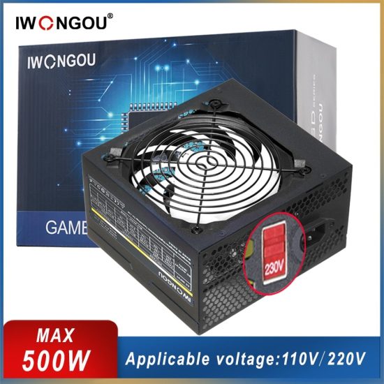Power Supply Unit 500-Watt MAX For Gaming Desktop Computer 24pin 12v Atx GAMES D500 PSU