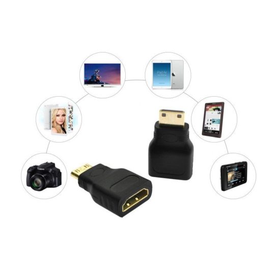 Mini Male HDMI-To-Female Extension Adapter HDMI-compatible Converter