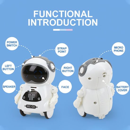 Trend Pocket Robot Talking Interactive Dialogue Voice Recognition Record Singing Dancing Telling Story Mini RC Robot Toys Gift - Image 3