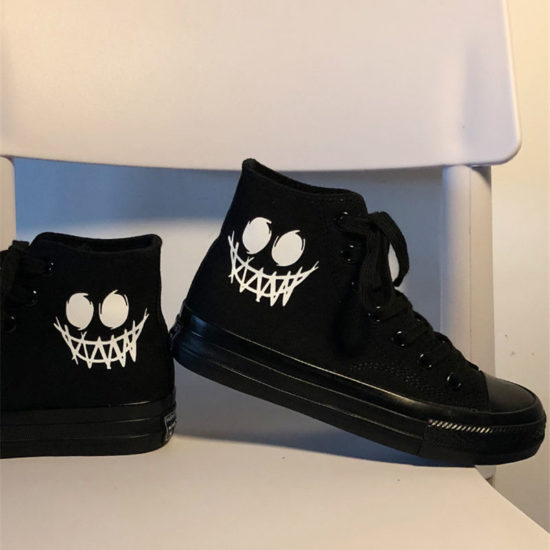 Shoes Devil's Smile Canvas Casual Breathable High-top Sneakers