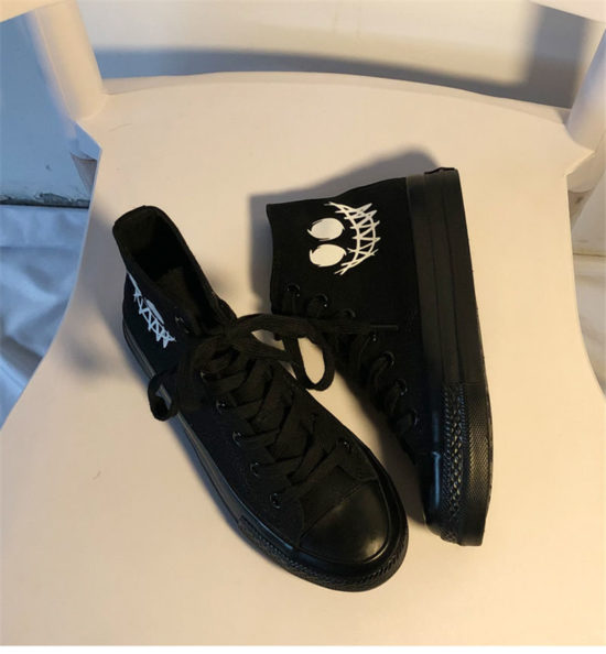 Shoes Devil's Smile Canvas Casual Breathable High-top Sneakers - Image 2