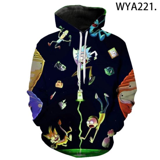 Rick And Morty Fashion Sweatshirts 3D Printed   For Boy Girl Kids Hoodies Pullover Coat - Image 3