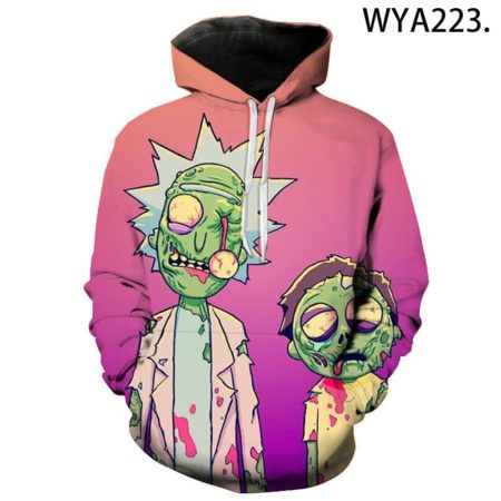 Rick And Morty Fashion Sweatshirts 3D Printed   For Boy Girl Kids Hoodies Pullover Coat