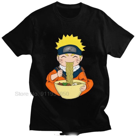 Cute Narutos Shippuden T-shirt Short-sleeved Ramen T-shirt Anime