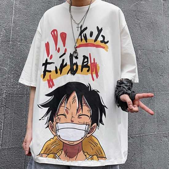 One piece T Shirt Luffy for Men And Women Streetwear Short Sleeve Tee Tops - Image 2