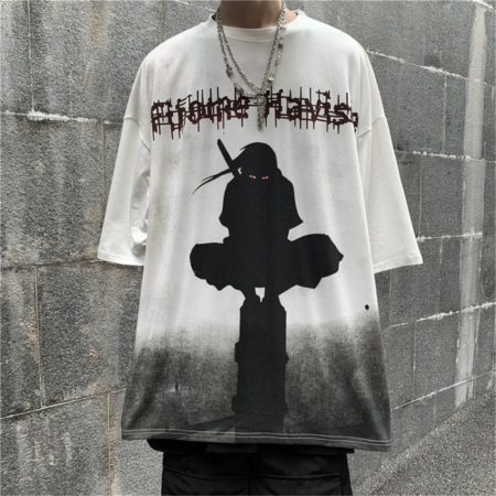 Itachi T-Shirt Loose Tee Summer Fashion Short Sleeve Tops Oversize
