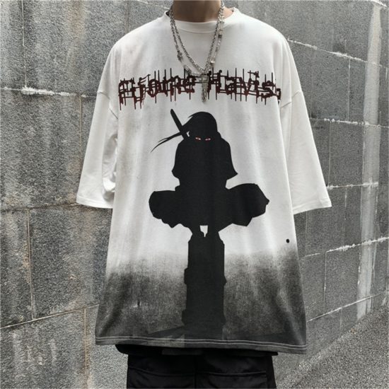 Itachi T-Shirt Loose Tee Summer Fashion Short Sleeve Tops Oversize