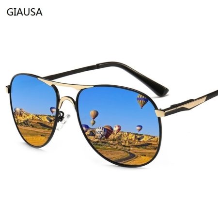 Luxury Pilot Polarized Sunglasses For Men Women Driving Fishing Retro Brand Designer Metal UV400