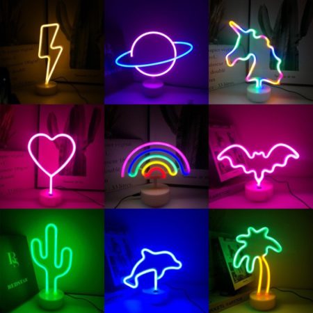 Neon Sign Night Light for Bedroom Decor Christmas Neon Bulb