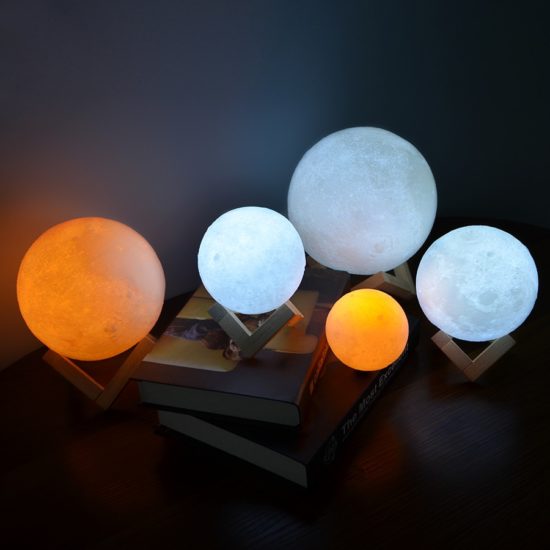 Moon Lamp Night Light Rechargeable Switch Moon Light For Bedroom Decoration Gift - Image 2