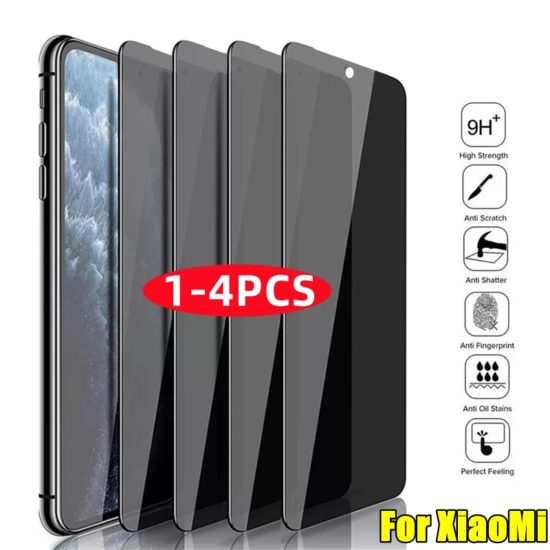 Privacy Screen Protectors For Poco X3-X4-M3 Pro F3-GT Anti-spy Glass For Xiaomi Redmi Note