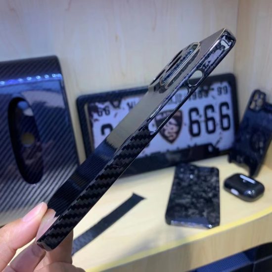 Pure Real Carbon Fiber Phone Case For iPhone Aramid fiber Drop-Resistant Ultra-thin - Image 2
