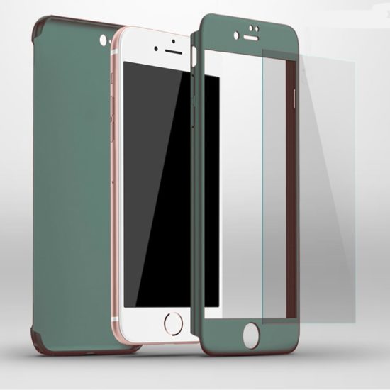 ⁦Luxury Full Body Cover Cases for iPhone with Tempered Glass Case⁩ - الصورة ⁦2⁩