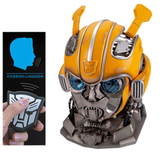 Transformers Bumblebee Helmet English Voice Control Mask Bluetooth Base Light Up Eyes Action - Image 3