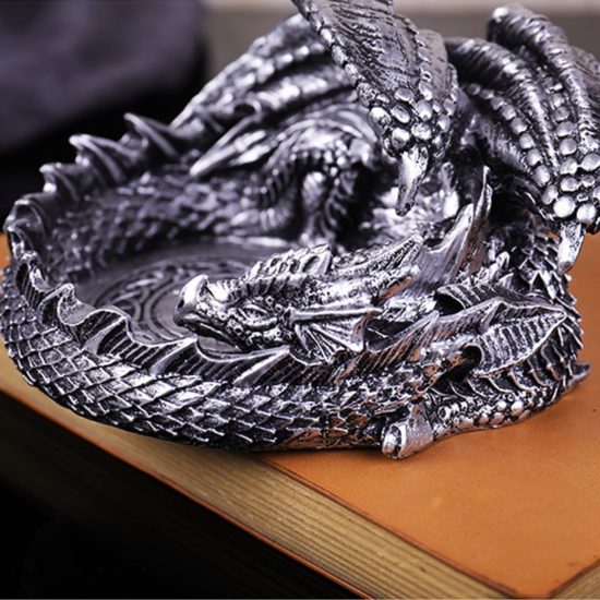 Ashtray Retro Dragon Creative Cigarette Smoking Plate Home Office Desktop Decor Gifts - Image 2
