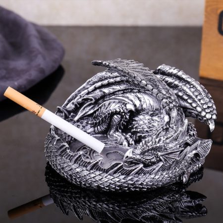 Ashtray Retro Dragon Creative Cigarette Smoking Plate Home Office Desktop Decor Gifts