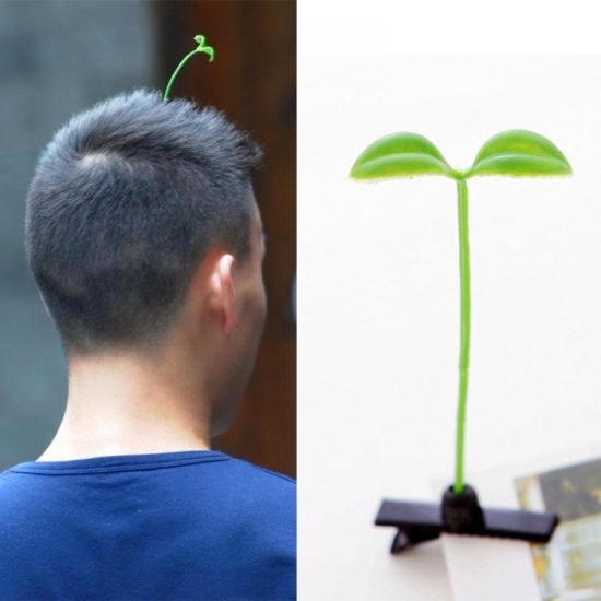 Funny Grass Clips Adorable Flower Mushroom Grass Antenna Hairpins 4Pcs
