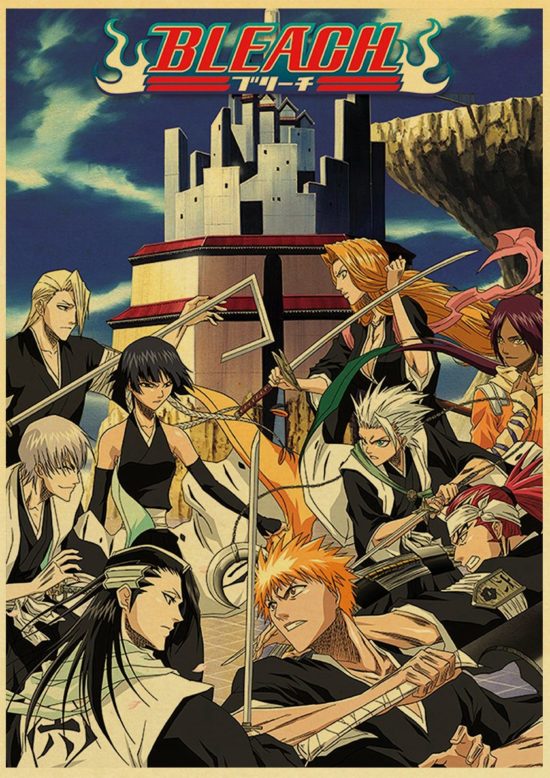 Japanese Anime Bleach Poster Kraft Paper Home Room Store Wall Decor Fans' Collection - Image 2