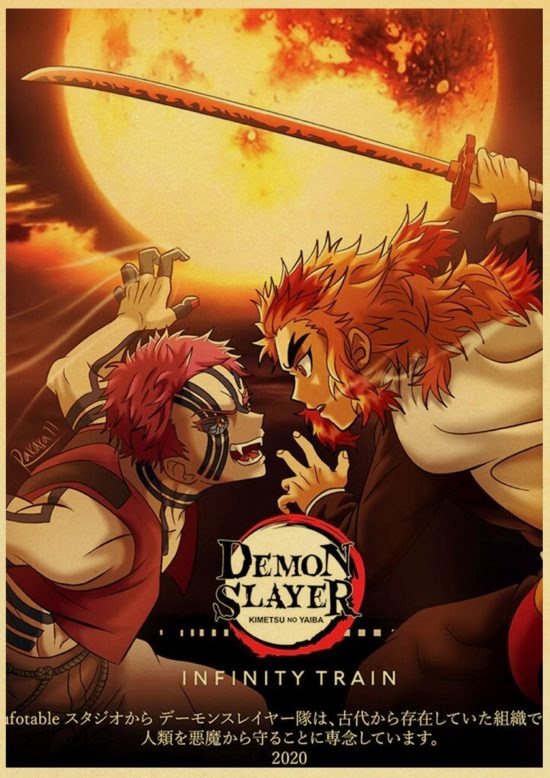 Anime Demon Slayer Mugen Train Poster Kimetsu no Yaiba Art Painting Wall Stickers - Image 3