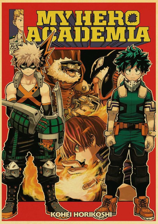 Anime My Hero Academia retro posters kraft wallpaper High Quality Painting For Home Decor - Image 3
