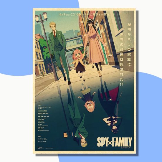 Anime Spy x Family Posters Printed Wall Poster Vintage Kraft Paper Home Living Room No Frame - Image 2
