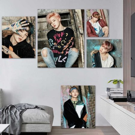 Kpop Bangtan Boys Wall Art Poster Canvas Star Idol Collection For Living Room Home Decor