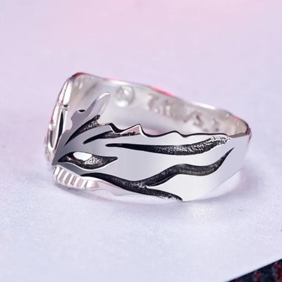 Anime BLEACH Kurosaki Ichigo Rings Cosplay Props Jewelry Unisex Ring Adjustable Gift - Image 2