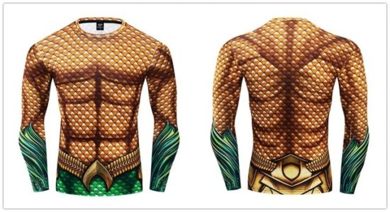 compression t shirts Aquaman Style fitness fashion - Image 2