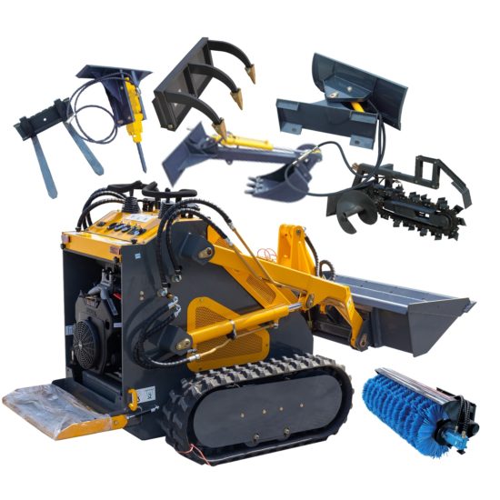 Cheap Loader EPA Skid Steer 1 Ton EURO 5 Xin chai Engine with Attachments - Image 2