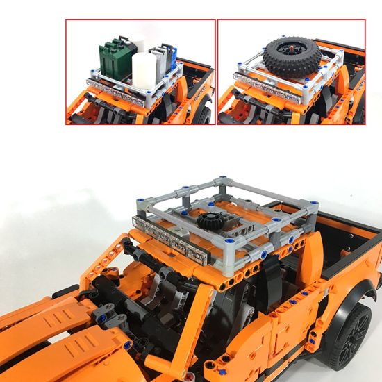 F-150 Raptor 42126 Bricks Set Car MOC Trailer Hitch Crane Platform Fit for Pickups Cover Modified Toys Gifts - Image 3