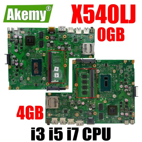 Laptop Motherboard I3-I5-I7 4th-5th Gen CPU 0GB 4GB RAM For Asus X540LJ-X540L-F540L-X540